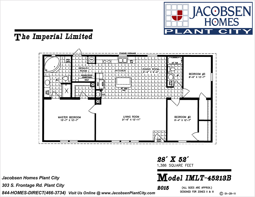 IMLT45213B Mobile Home Floor Plan Jacobsen Mobile Homes