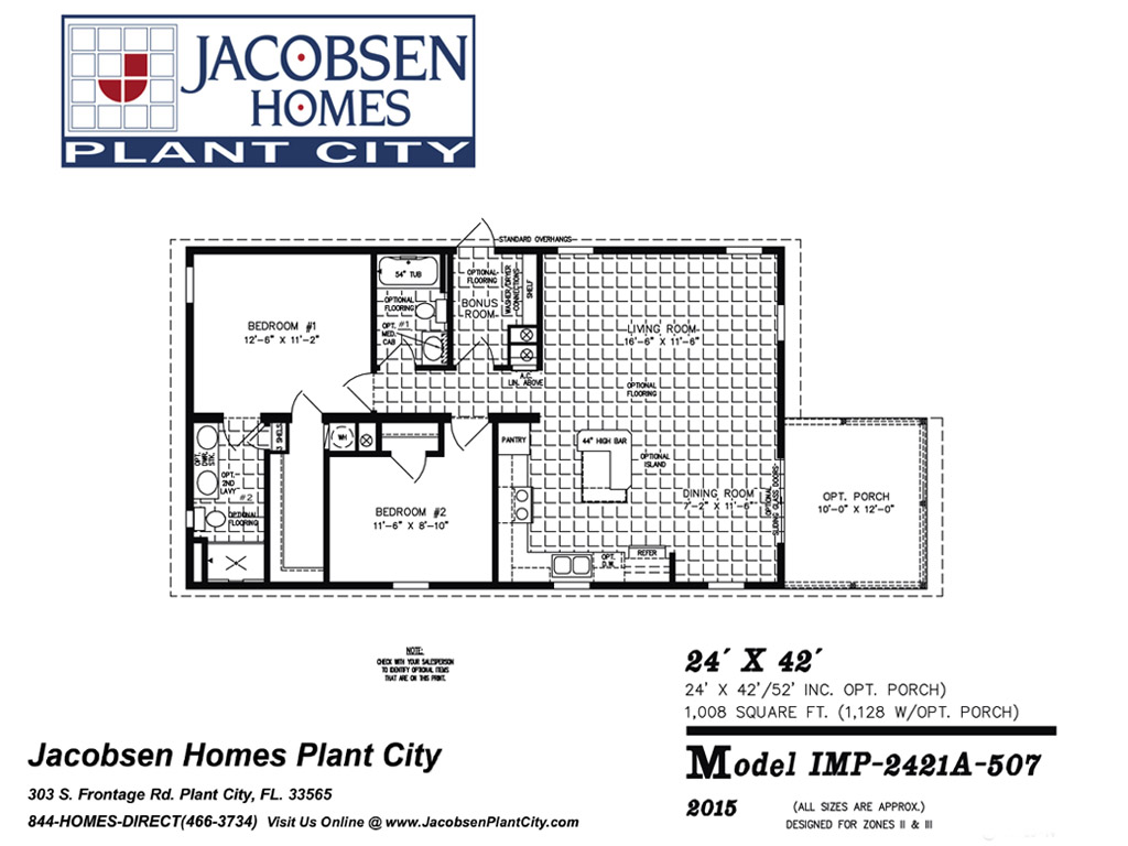 IMP2421A17 Mobile Home Floor Plan Jacobsen Mobile