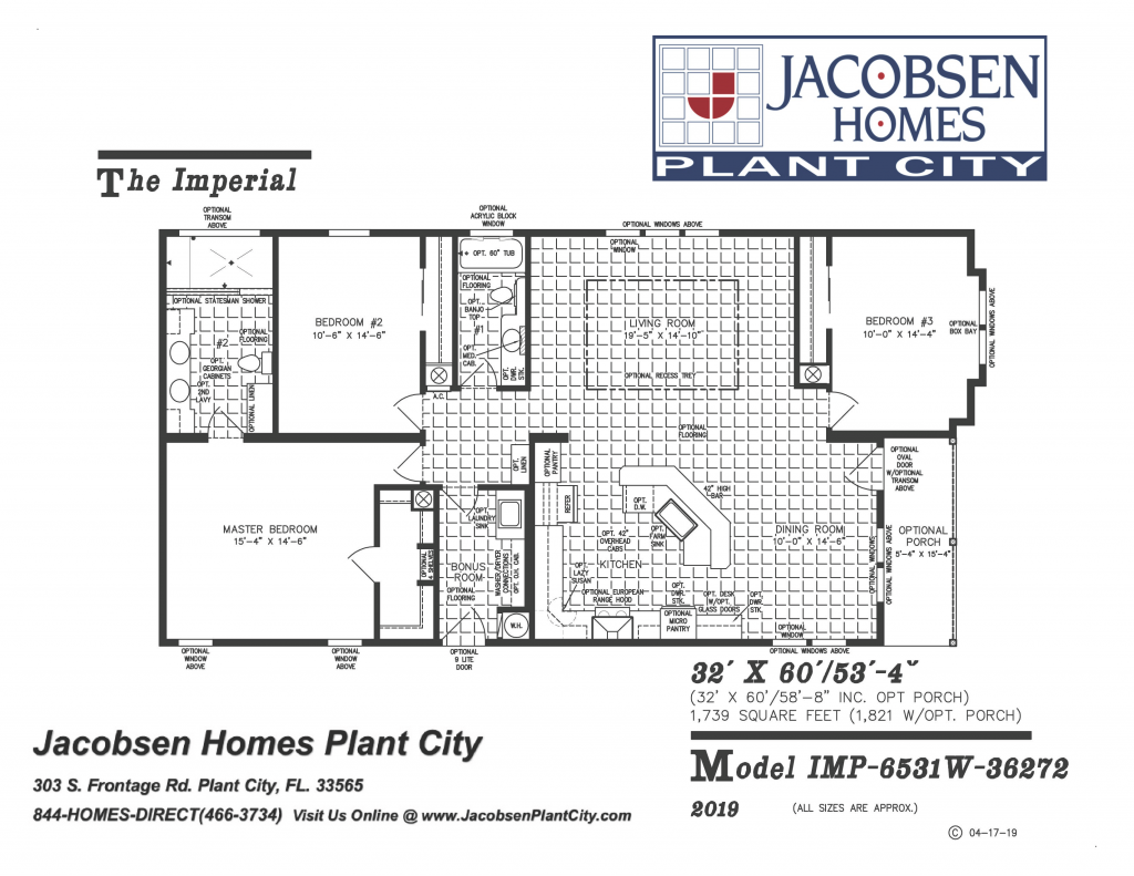 Imp 6531w 36272 Mobile Home Floor Plan Jacobsen Mobile Homes